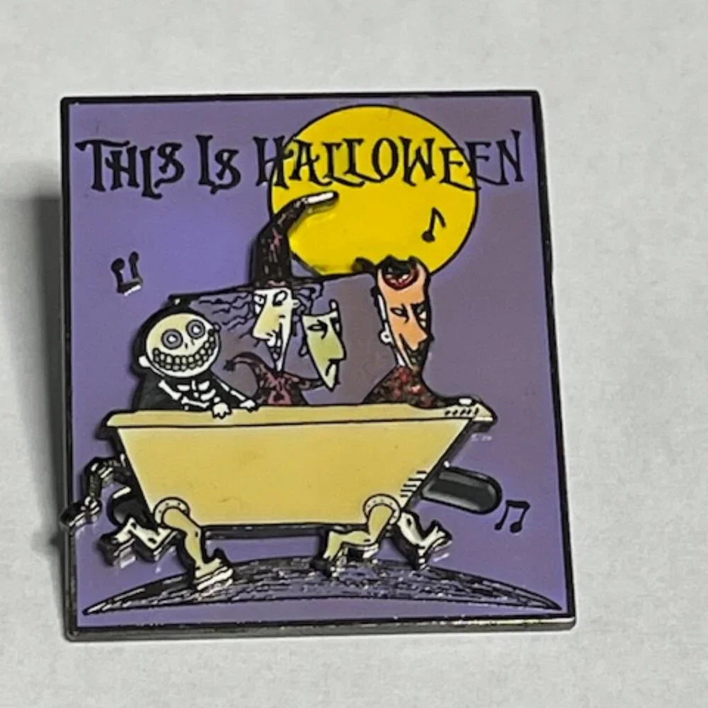 Disney This Is Halloween Walking Bathtub Slide Lapel Vest Hat Pin 1.25